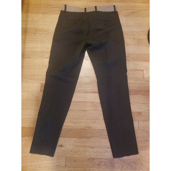 Vince Pants Women's Tuxedo Stripe Trousers Cotton Ankle Slim Sz 4 Stretch - Picture 9 of 9